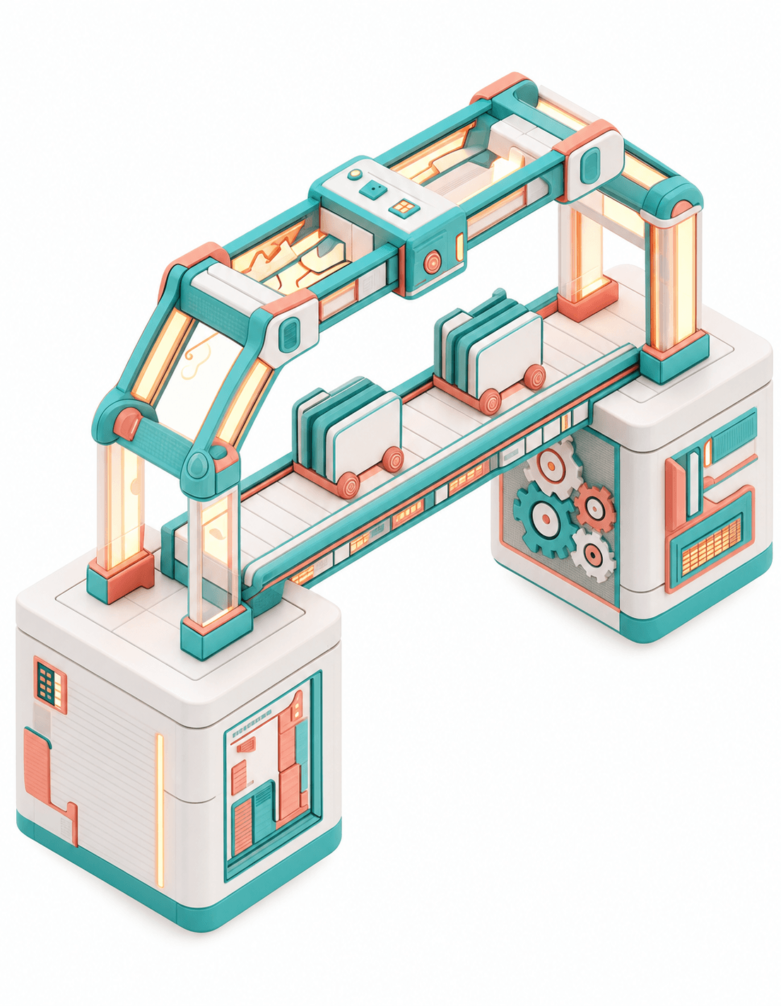 CJ Transfert — illustration isométrique