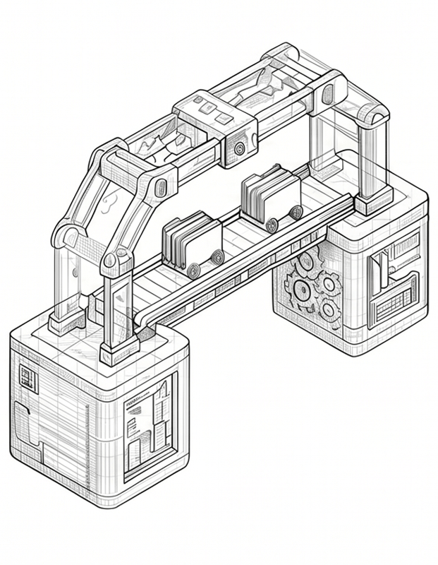 CJ Transfert — illustration isométrique